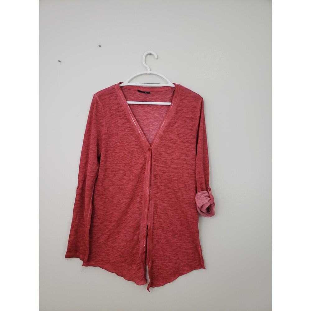 (Ju) Gina Benotti Top Women’s Cardigan Size M Coral Roll Tap Fairycore Germany